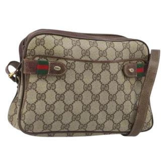 Gucci Pre-owned Vintage Schoudertas - Dames - Vintage Schoudertas - Beige - ONE Size - Leer - Vintage