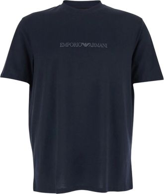 Emporio Armani Blue Logo Crew Neck T-Shirt