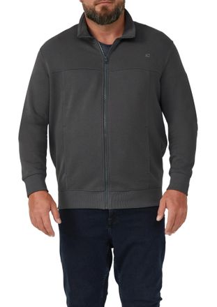 s.Oliver Sweatjacke, Herren, Gr. 5XL, schwarz, Web, Obermaterial: 70% Baumwolle, 30% Polyester, S.OLIVER MEN BIG SIZES, unifarben, regular fit h&uuml;ftbedeckend, R