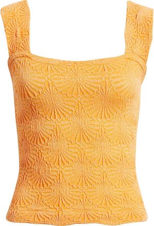Free People Love Letter Floral Knit Camisole in Iceland Poppy at Nordstrom, Size X-Small