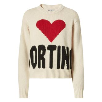 MC2 Saint Barth Round-neck Knitwear, female, Beige, Size: XS Kyla Big Cortina