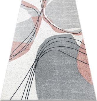 RugsX Alfombra Fusion 5868 Blanco / Rosa Oscuro - L&iacute;neas, Moderna, Abstracta Pink 120x170 Cm