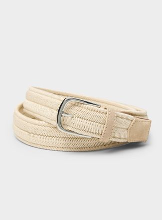 Profuomo Mens Herringbone woven belt