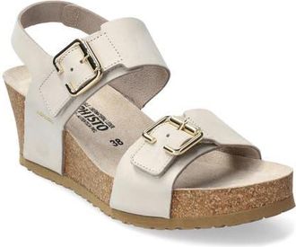 Mephisto Lissandra Platform Wedge Sandal in Fog Sandalbuck at Nordstrom, Size 11