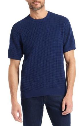 Robert Graham Luis Short Sleeve Sweater in Navy at Nordstrom Rack, Size Xx-Large