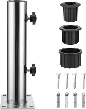 OEM Soporte Para Sombrilla De Jard&iacute;n Con Anillo Reductor Tlg 3 (48/38/32 Mm), Soporte Para Funda De Sombrilla, Soporte Para Sombrilla, Base De Sombrilla P