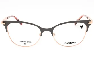 Bebe BB5224 Cat-Eye Metal Frame Eyeglasses - Gray
