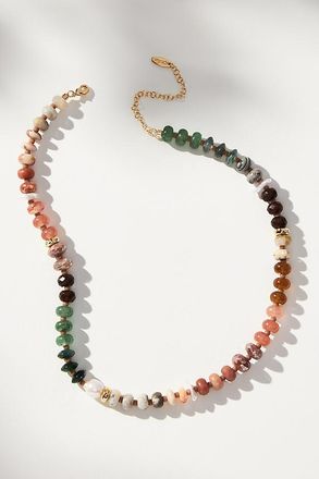 Anthropologie Rainbow Stone Necklace