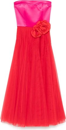 Parlor Abito da sera con applicazione a fiori - Rosso
