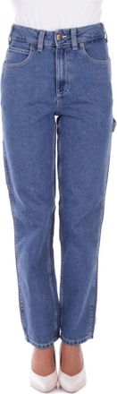 Dickies Jeans, Dames, Blauw, W26, Katoen, Logo Achterzak Regular Fit Jeans