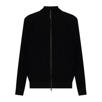 Moncler Cardigans, male, Black, Size: 2XL Cardigan with Logo Patch