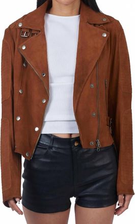 Jakett Harley Washed Suede Jacket In Mustang