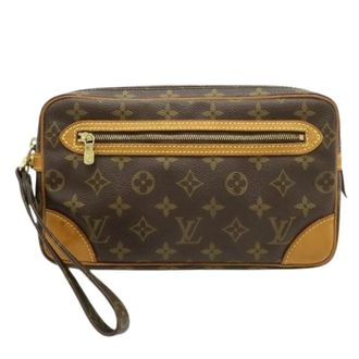 Louis Vuitton Pre-owned Clutches, female, Brown, Size: ONE SIZE Pre-owned Monogram Clutch Bag
