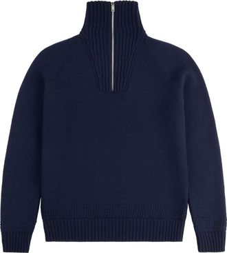 Fay Maglione con zip - Blu