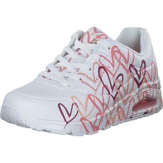Skechers Womens UNO Spread The Love Sneaker, White Wcrl, 5 UK