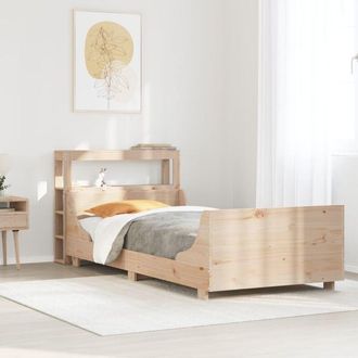 vidaXL Vidaxl - Estructura De Cama Sin Colch&oacute;n Madera Maciza Pino 75x190 Cm