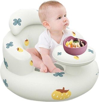 OEM Silla Hinchable Para Beb&eacute; - Asiento Para Ni&ntilde;os Peque&ntilde;os - Asiento C&oacute;modo - Bomba De Aire Incorporada - 49 X 35 Cm - A