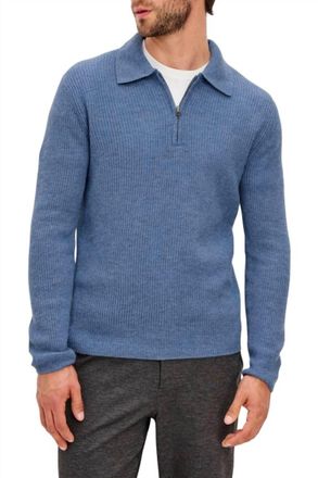 Rails Monty Quarter Zip Top In Cerulean Blue