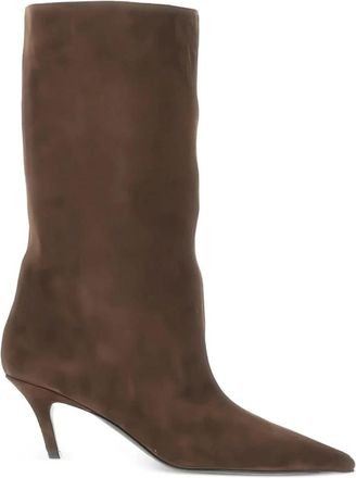 Amina Muaddi Mujer, Zapatos, Marr&oacute;n, Talla: 38 EU