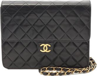 Chanel Borsa a spalla Classic Flap matelass&eacute; 1997-1999 - Nero