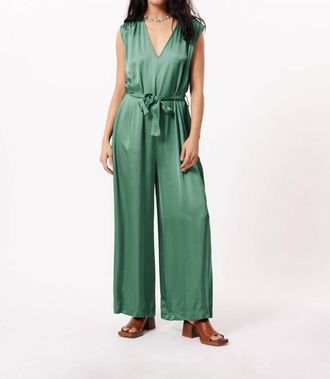 FRNCH Cadia Woven Jumpsuit In Emeraude
