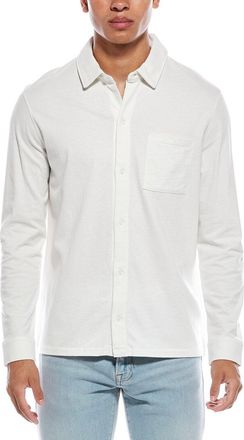 Vince Sueded Jersey Button-Down Shirt