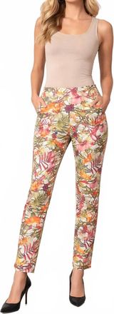 Joseph Ribkoff Tropical Print Crop Pant In Multi