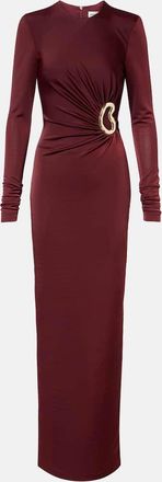 Rebecca Vallance Abito lungo Mischa in jersey con cut-out