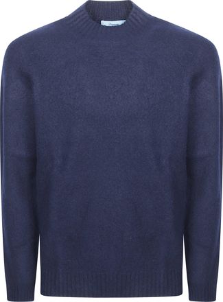 Drumohr Merino Brushed Wool Ribbed Detail Sweater