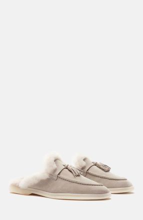 Scarosso Lucrezia Mules in Sand - Suede Fur at Nordstrom, Size 37.5