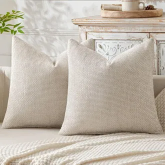OEM Funda De Almohada - 45 X 45 Cm - Chenilla Gruesa - Para Sof&aacute; Sala Dormitorio - 2 Unidades