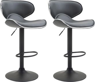 Clp Set De 2 Taburetes Las Vegas Gris Negro