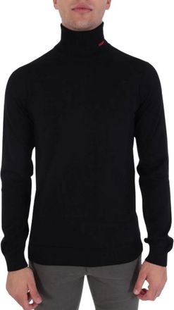 HUGO BOSS San Thomas-M - Heren - Coltruien - Zwart - S - Wol - Truien & Vesten