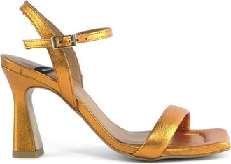 &Aacute;ngel Alarc&oacute;n Hoge hiel sandalen - Dames - Sandalen met hakken - Oranje - 39 EU - Schoenen