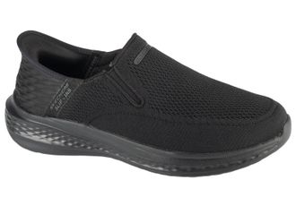Skechers USA Mens Mens Slade Deacon Sneaker, Black Knitted Mesh, 8.5 UK