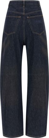 Maison Margiela Womens Blue Cotton High-Waisted Jean Clothing