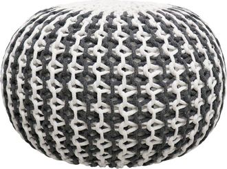 Pasargad Home Santorini Cotton Pouf