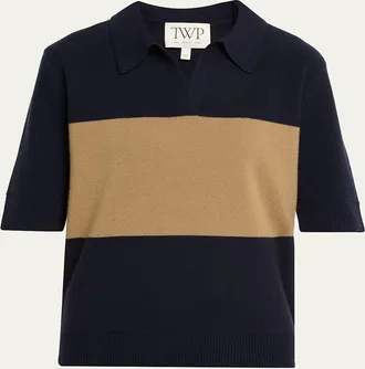 TWP Slightly Oversized Italian Cashmere Polo Sweater