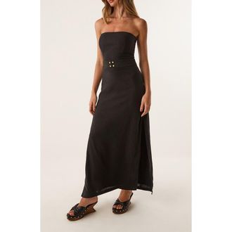 Vix Lian Strapless Cover-Up Maxi Dress in Black at Nordstrom, Size Medium