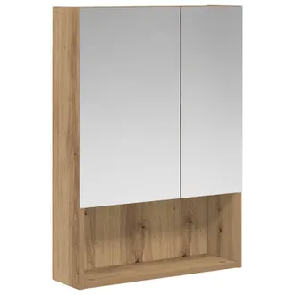 vidaXL Armario Con Espejo De Ba&ntilde;o Roble Artesanal 50 X 14,5 X 70 Cm Vidaxl
