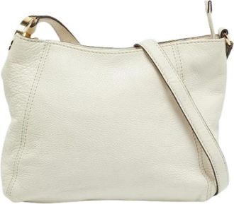 Michael Kors Pre-owned Leren Schoudertas - Dames - Vintage Schoudertas - Wit - ONE Size - Leer - Vintage