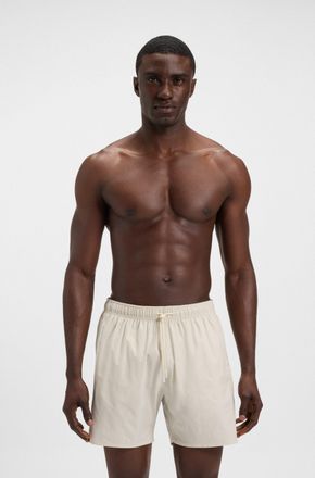 HUGO BOSS Badeshorts BOSS Iconic, Herren, Gr. XXL (56), N-Gr, weiss (open wei&szlig; 131), Microfaser, Obermaterial: 100% Polyester, Badehosen Badeshorts, mit Ges&auml;sst