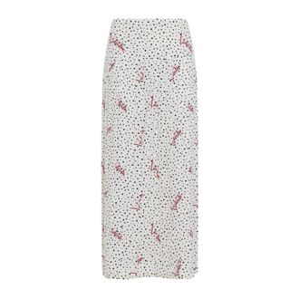 Valentino Plisse Bollice Pois Midi Skirt - female - Valentino - Maxi Skirts - Multicolor - XS - Skirts