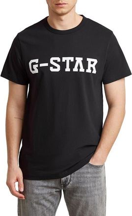 G-Star Logo Organic Cotton Graphic T-Shirt in Black at Nordstrom, Size Xx-Large