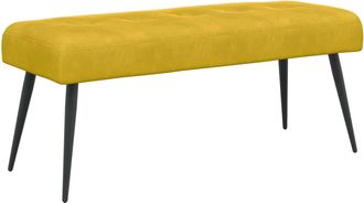 vidaXL Banco Con Tapicer&iacute;a Con Botones Amarillo 110 X 40 X 46 Cm Vidaxl