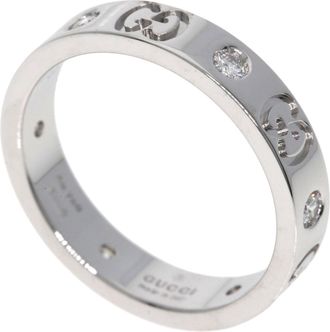 Gucci White Gold White Gold (18K) Band Ring (Pre-Owned)