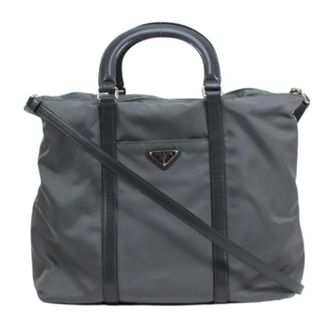 Prada Pre-owned Tote Bags, female, Gray, Size: ONE SIZE Pre-owned Vintage Tote Bag