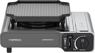 Campingaz Camp Bistro 3 Combo Hornillo Y Plancha Hornillo Camping De 1 Quemador 2200 Vatios Cocina Port&aacute;til Compacta Para Exteriores Incluye Estuche De Transpor
