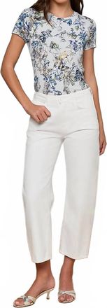 L'agence Mallis Bow-Leg Jeans In Blanc