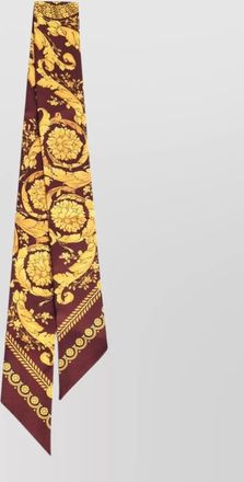 Versace barocco silk lavalli&egrave;re long floral scarf